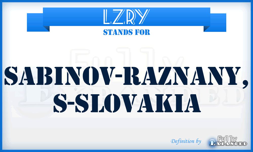 LZRY - Sabinov-Raznany, S-Slovakia