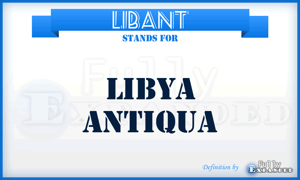 LibAnt - Libya antiqua