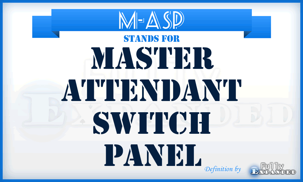 M-ASP - Master Attendant Switch Panel