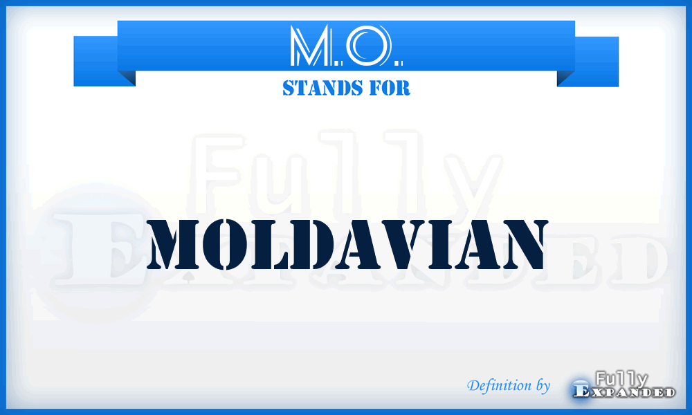 M.O. - Moldavian