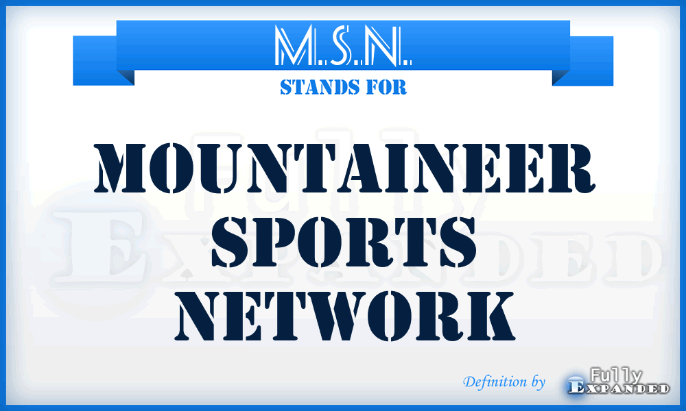 M.S.N. - Mountaineer Sports Network