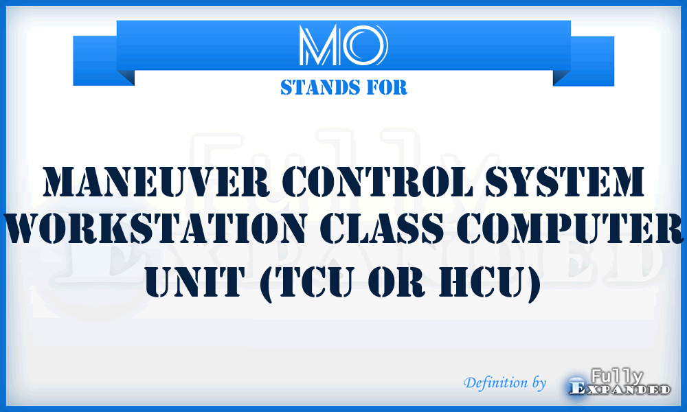 M0 - Maneuver Control System Workstation class computer unit (TCU or HCU)
