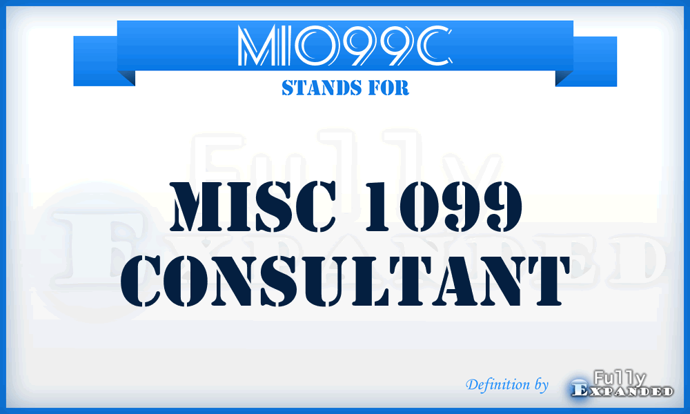 M1099C - Misc 1099 Consultant