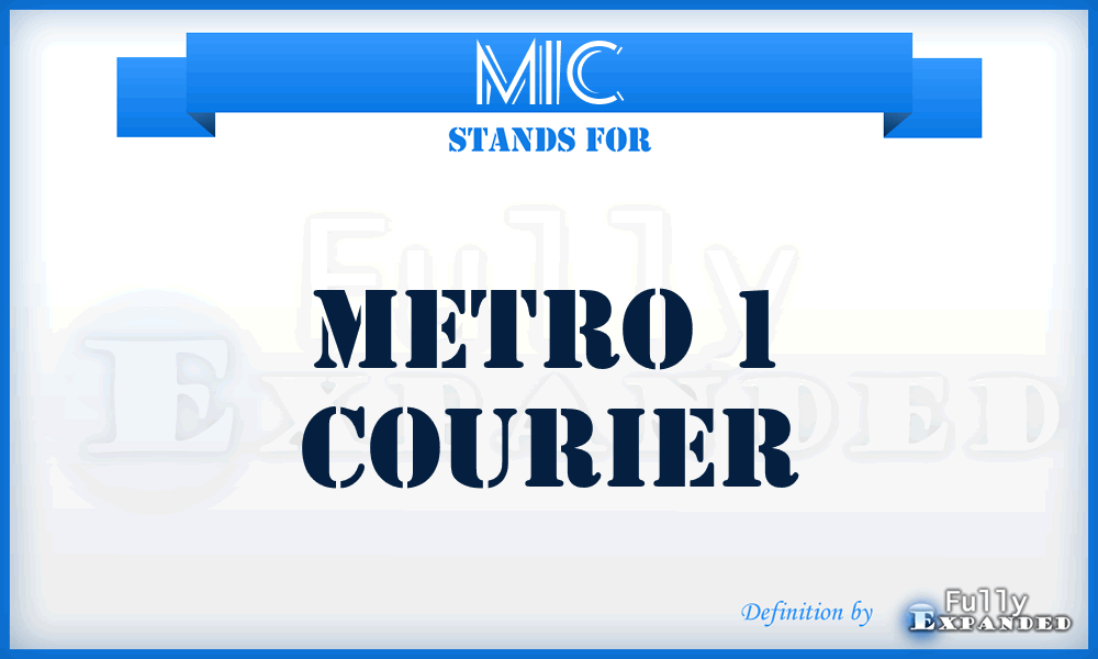 M1C - Metro 1 Courier