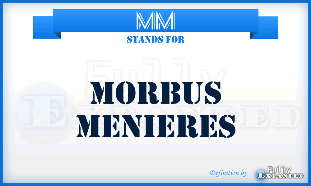 MM - Morbus Menieres