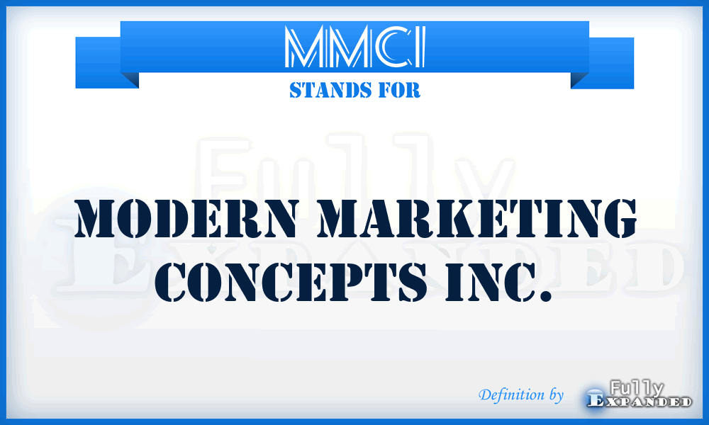 MMCI - Modern Marketing Concepts Inc.