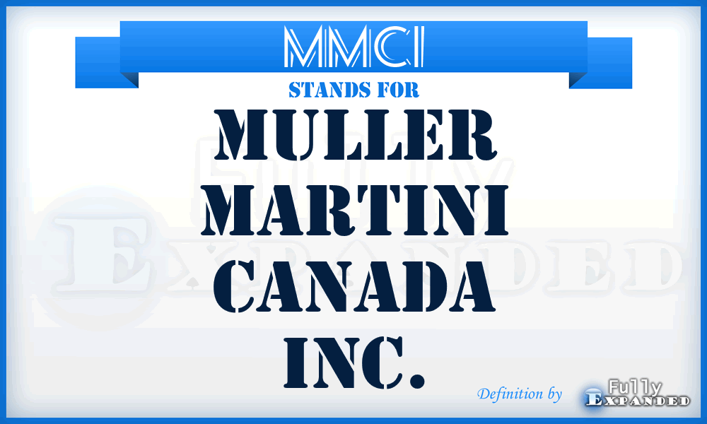 MMCI - Muller Martini Canada Inc.