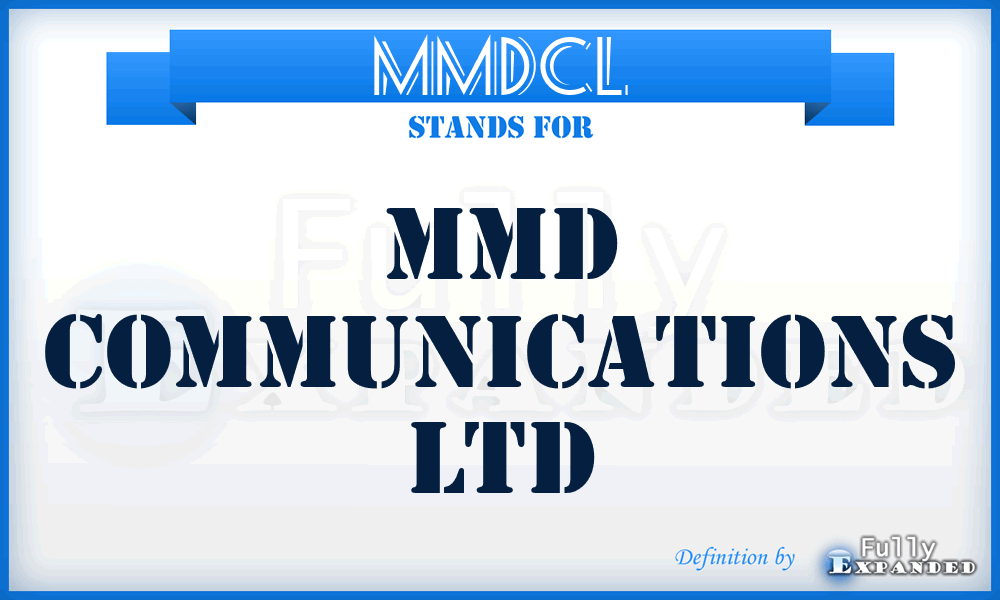 MMDCL - MMD Communications Ltd