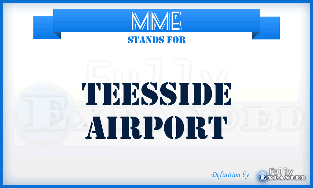 MME - Teesside airport