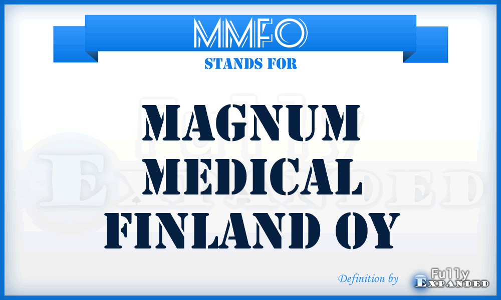 MMFO - Magnum Medical Finland Oy