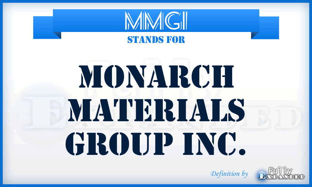 MMGI - Monarch Materials Group Inc.
