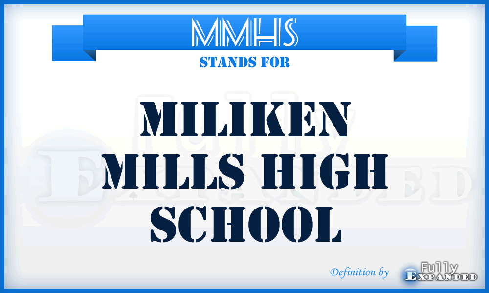 MMHS - Miliken Mills High School