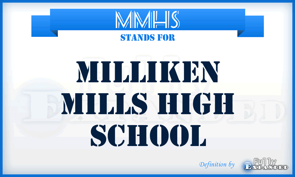 MMHS - Milliken Mills High School