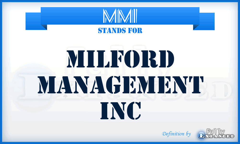 MMI - Milford Management Inc