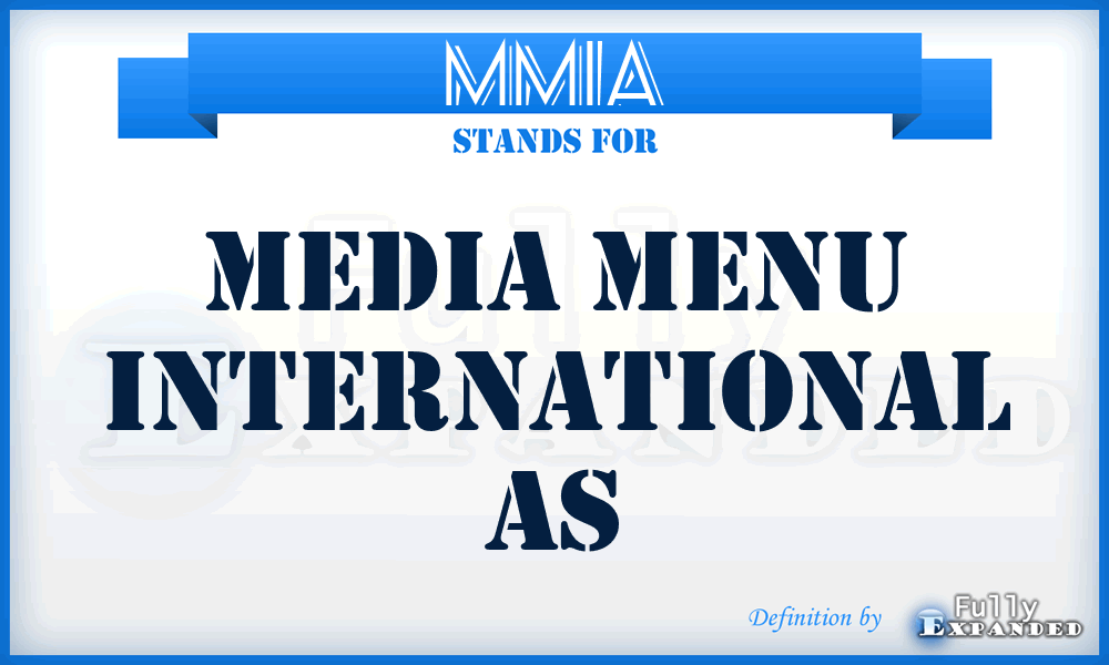 MMIA - Media Menu International As