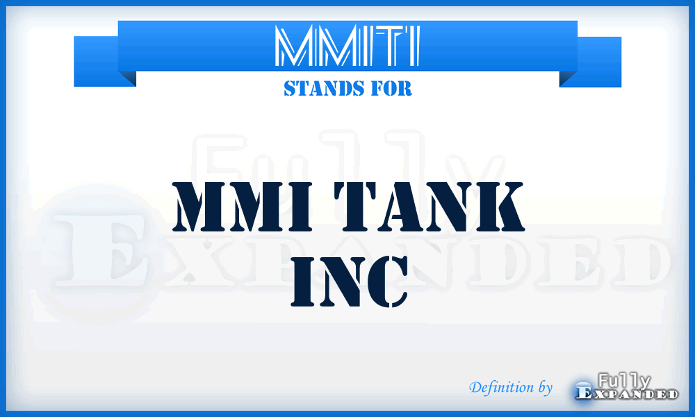 MMITI - MMI Tank Inc