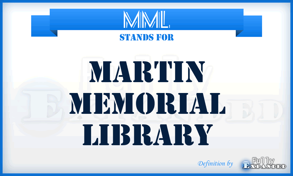 MML - Martin Memorial Library