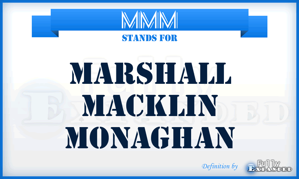 MMM - Marshall Macklin Monaghan