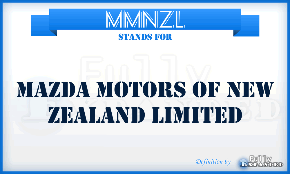 MMNZL - Mazda Motors of New Zealand Limited