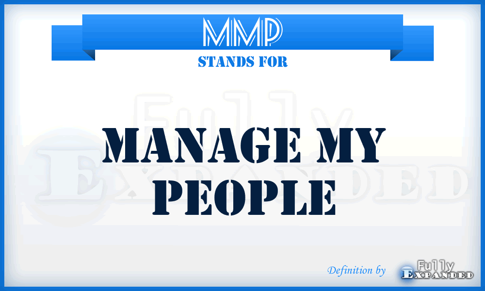 MMP - Manage My People