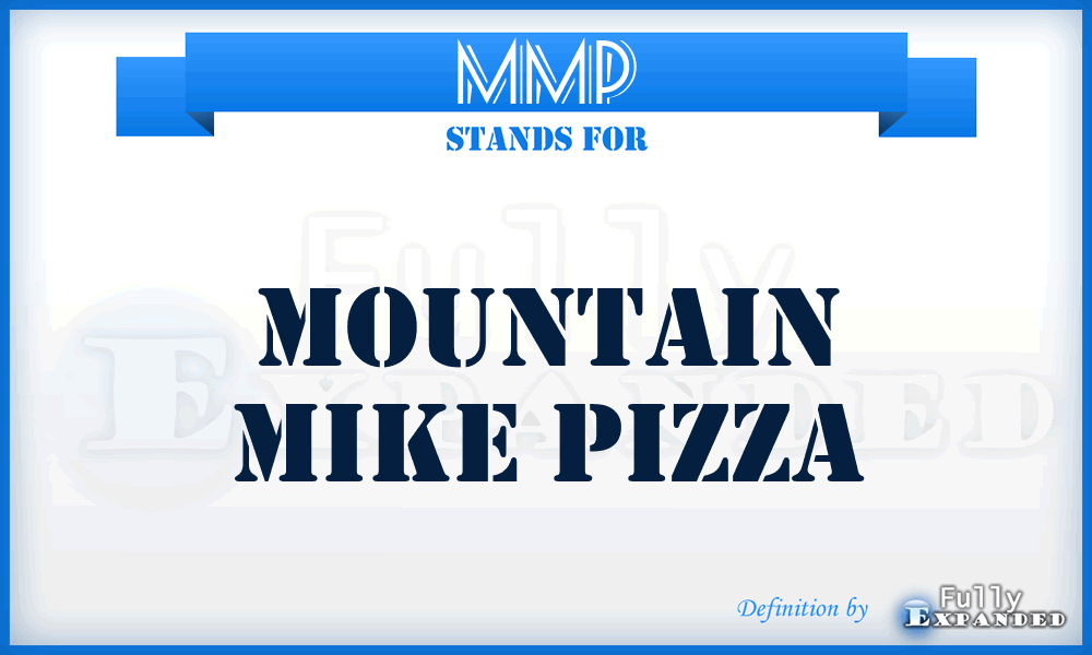 MMP - Mountain Mike Pizza