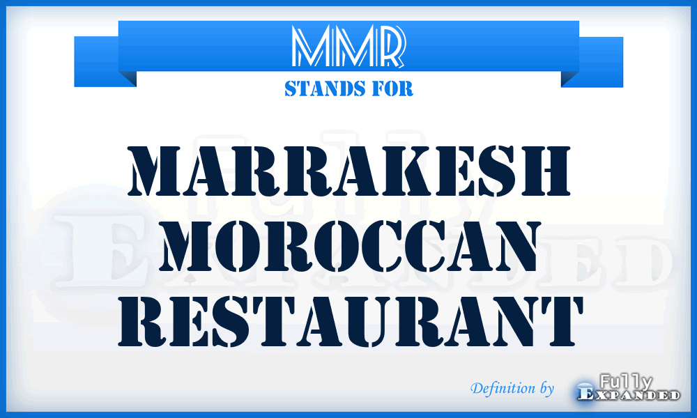 MMR - Marrakesh Moroccan Restaurant