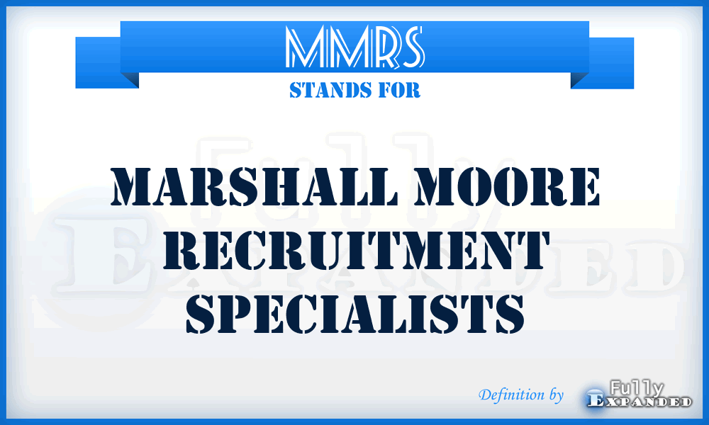 MMRS - Marshall Moore Recruitment Specialists