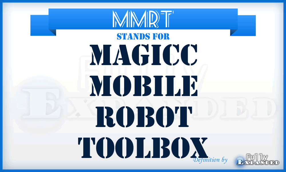 MMRT - Magicc Mobile Robot Toolbox