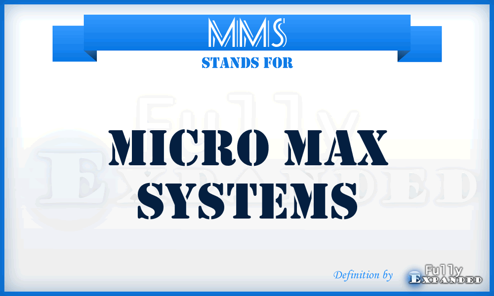 MMS - Micro Max Systems