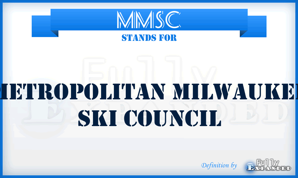 MMSC - Metropolitan Milwaukee Ski Council