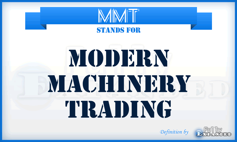 MMT - Modern Machinery Trading