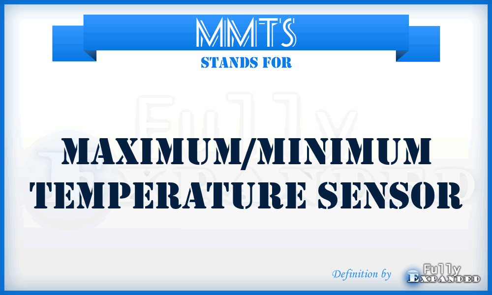 MMTS - Maximum/Minimum Temperature Sensor