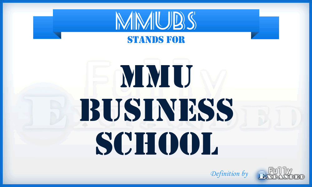 MMUBS - MMU Business School