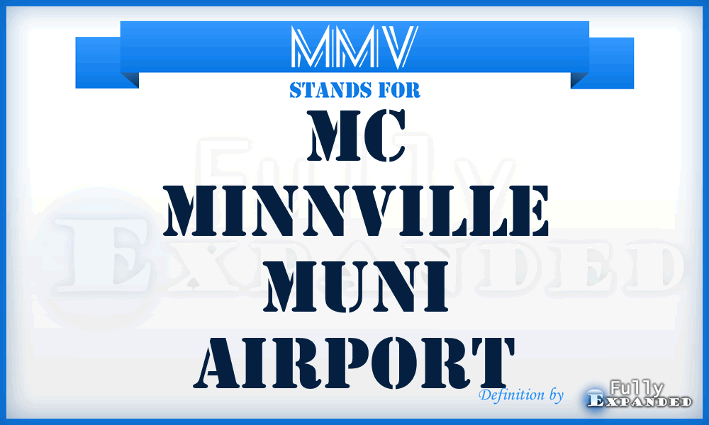 MMV - Mc Minnville Muni airport