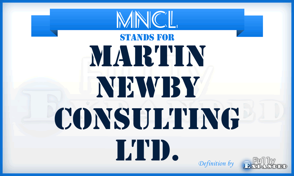 MNCL - Martin Newby Consulting Ltd.