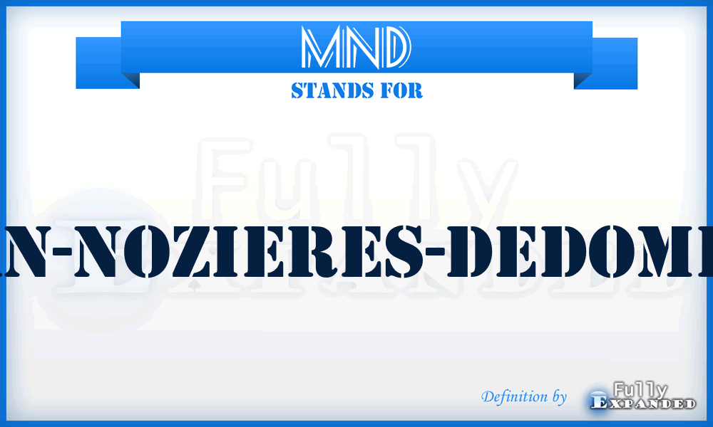 MND - Mahan-Nozieres-DeDominicis
