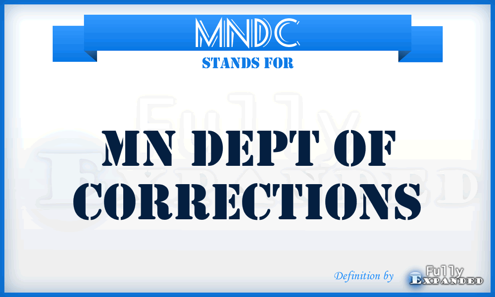 MNDC - MN Dept of Corrections