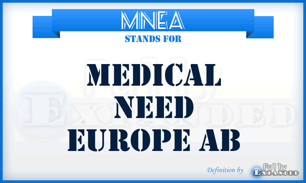 MNEA - Medical Need Europe Ab