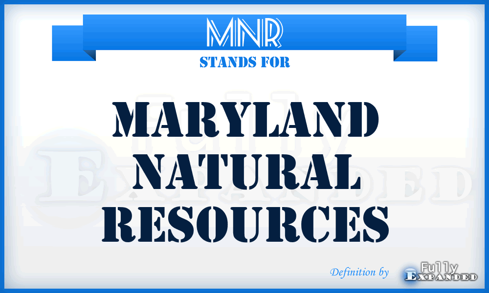 MNR - Maryland Natural Resources