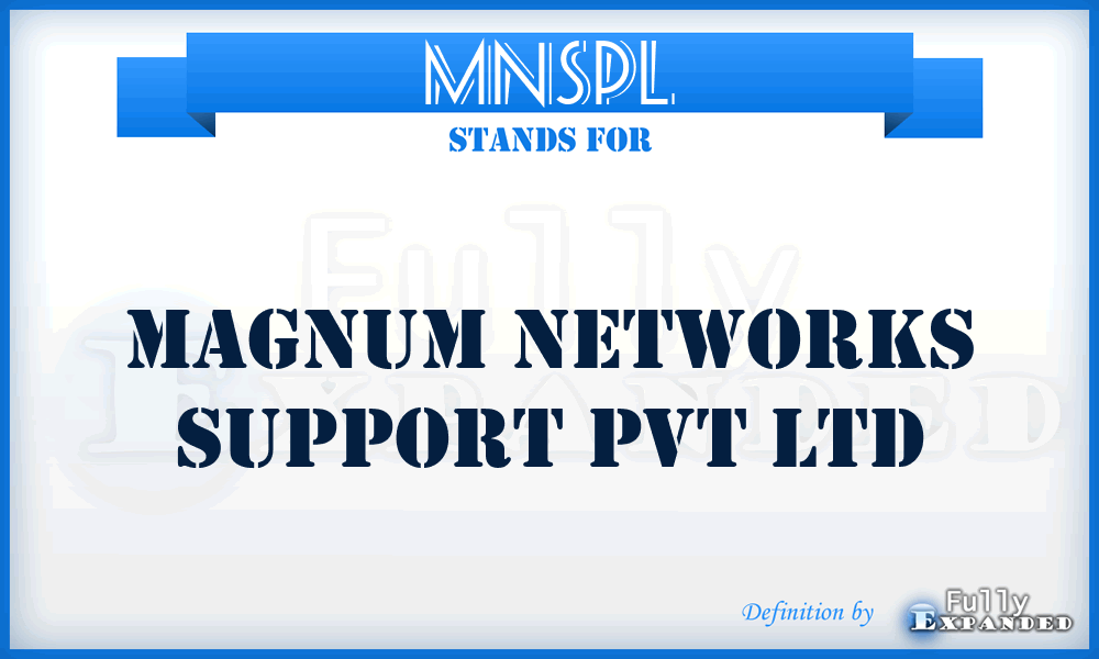 MNSPL - Magnum Networks Support Pvt Ltd