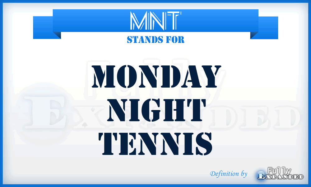 MNT - Monday Night Tennis