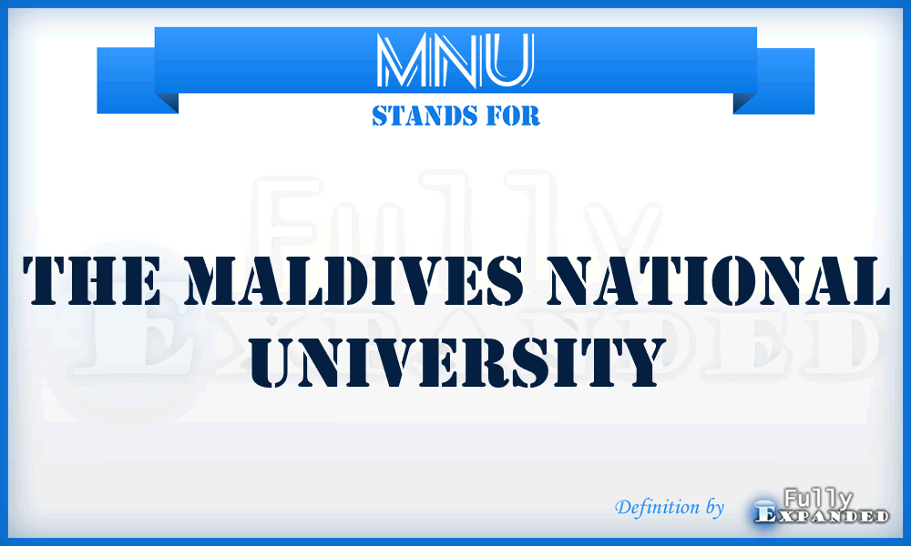 MNU - The Maldives National University