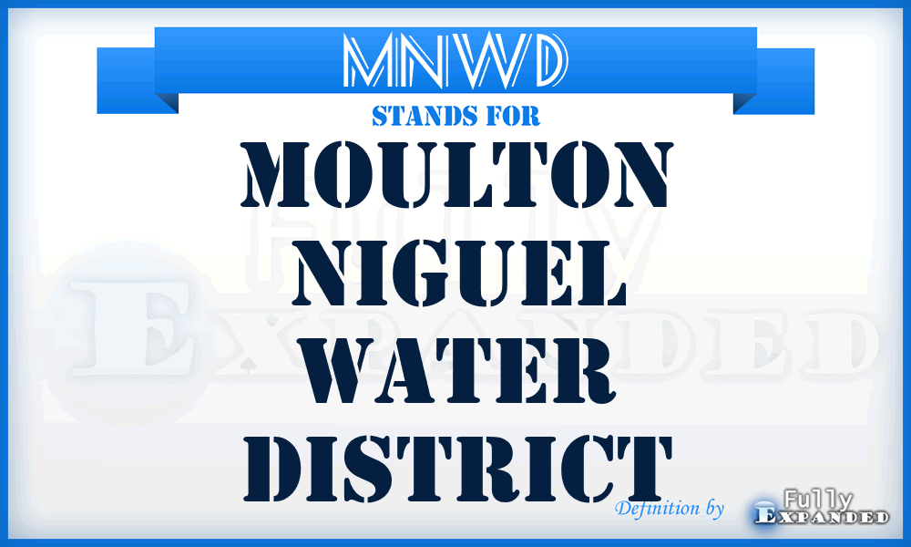 MNWD - Moulton Niguel Water District