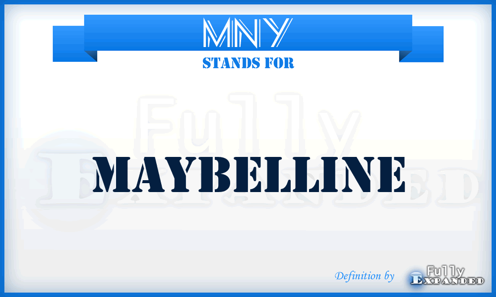MNY - Maybelline