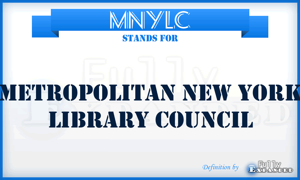 MNYLC - Metropolitan New York Library Council