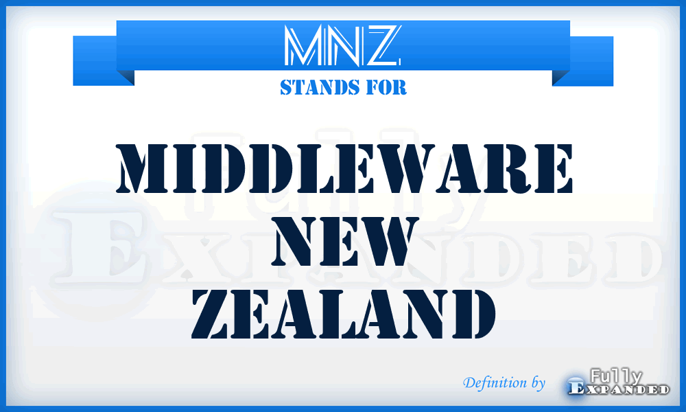 MNZ - Middleware New Zealand