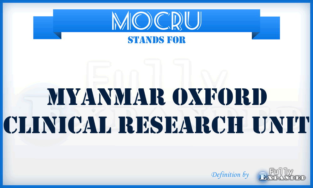 MOCRU - Myanmar Oxford Clinical Research Unit