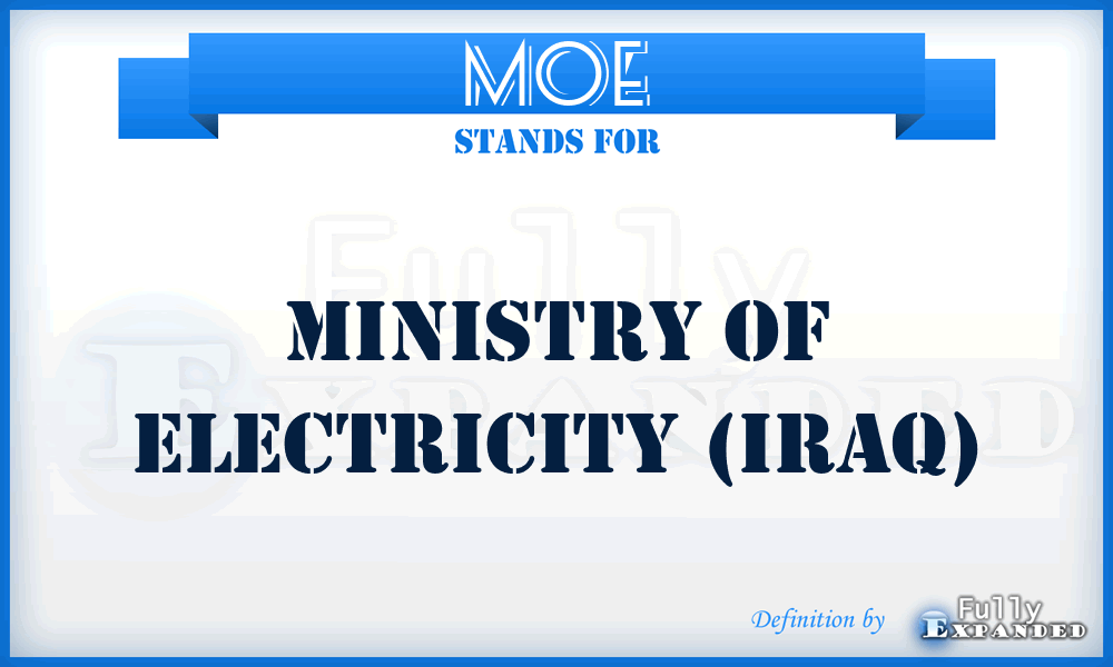 MOE - Ministry of Electricity (Iraq)