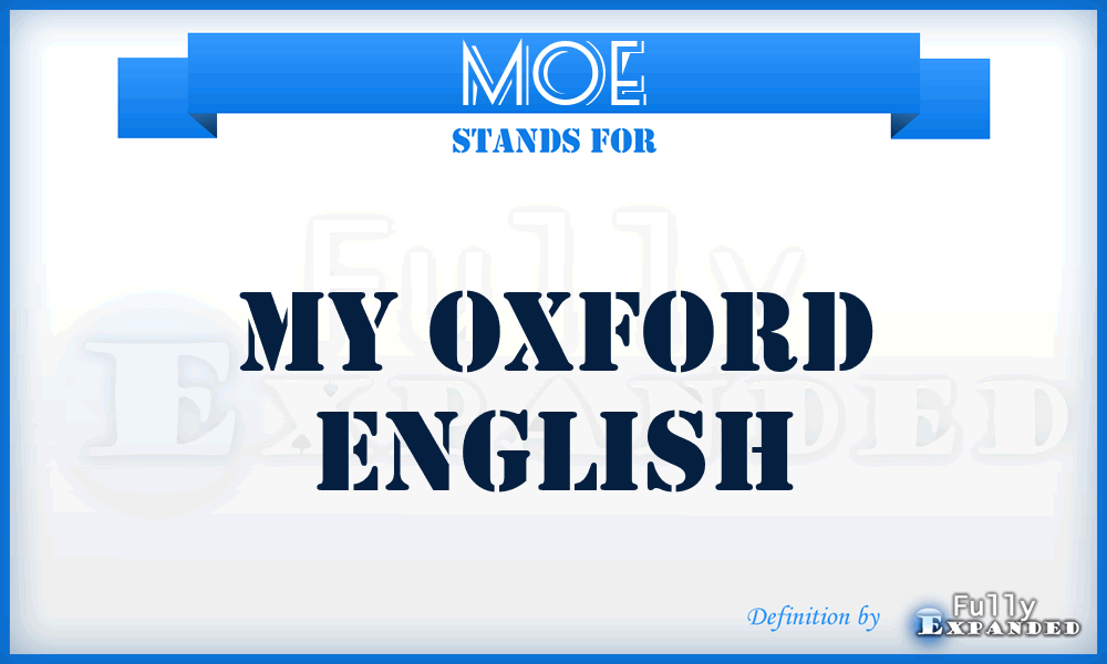 MOE - My Oxford English