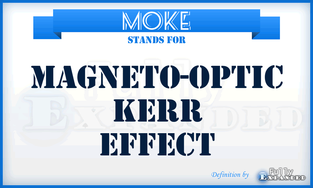 MOKE - Magneto-Optic Kerr Effect